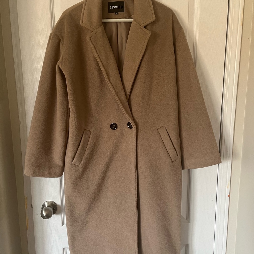 Wool Blend Slouchy Coat